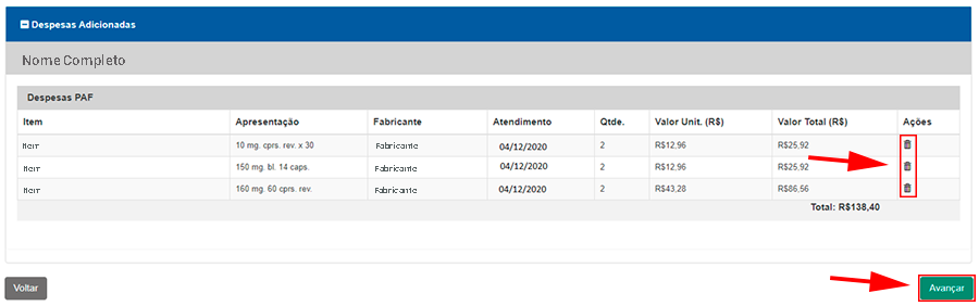 Reembolso PAF